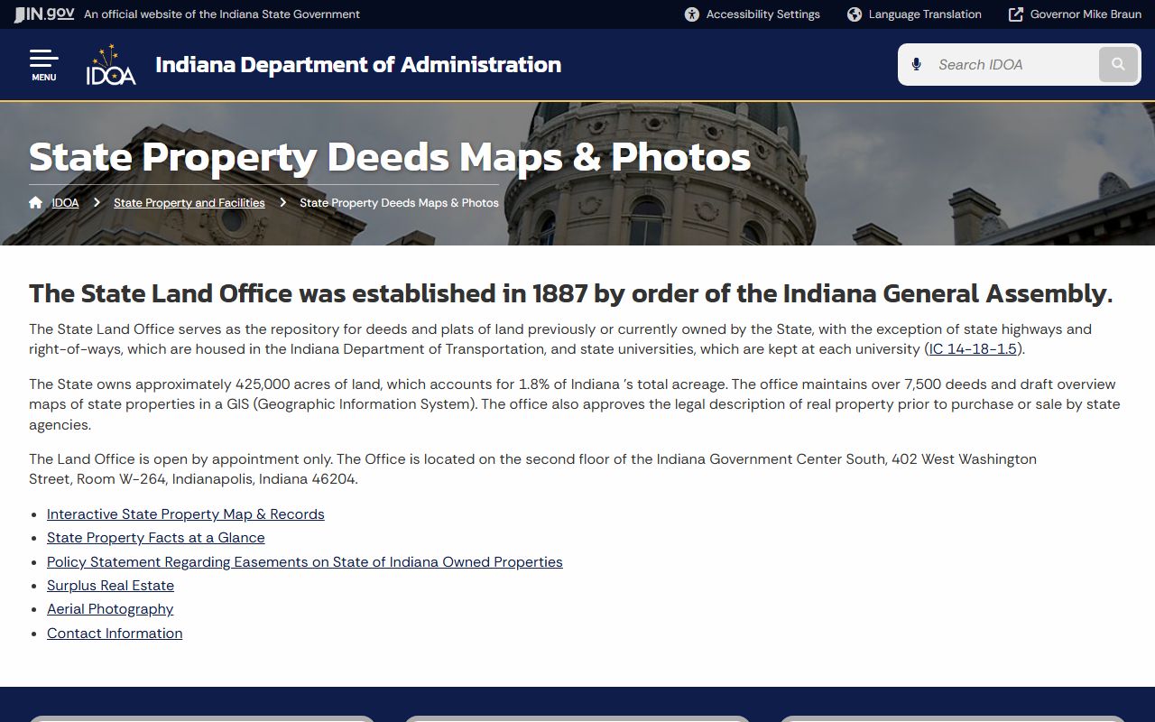 Indiana state property deeds portal for East Chicago Lake County deed research