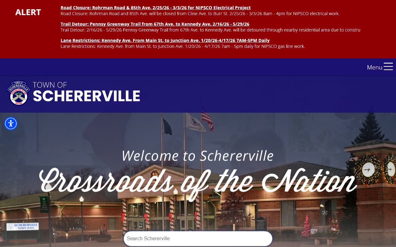 Town of Schererville official website related to Lake County deed records