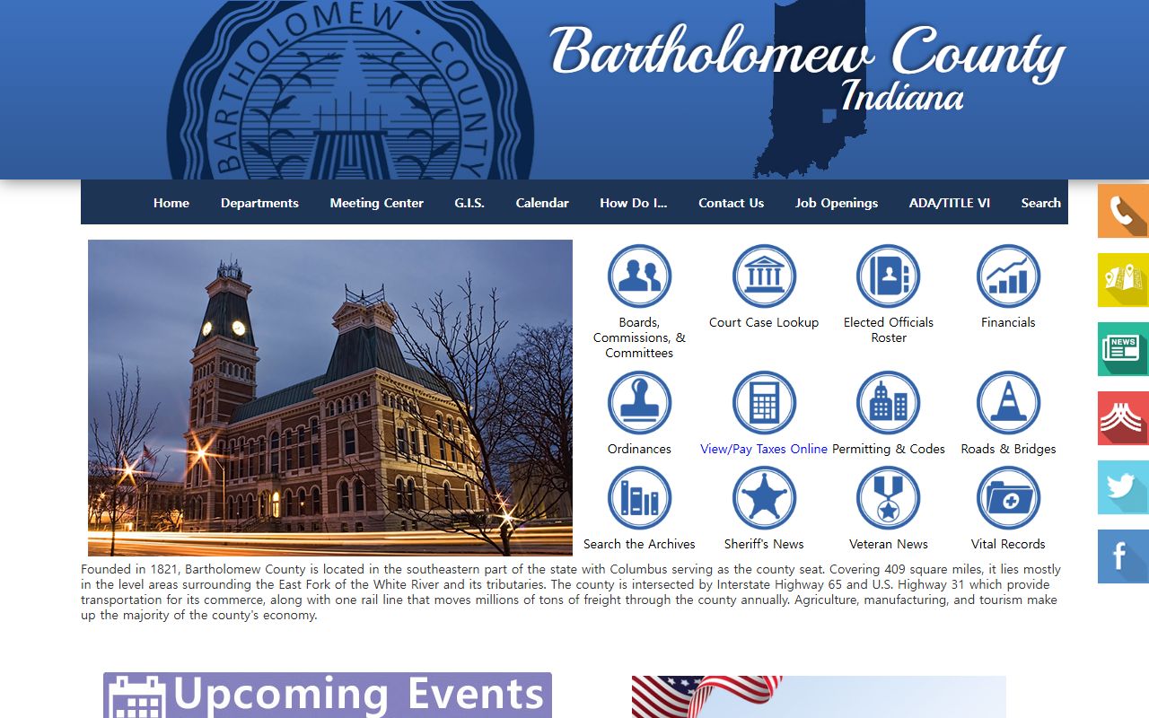 Bartholomew County Indiana deed records recorder office website